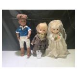RARE!! Vintage Precious Moments Bride & Groom Doll