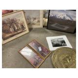 Mountain Framed Scenery+Brass Hanging Plate