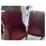 Vintage Maroon Padded Chairs