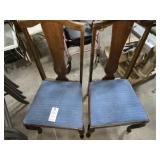 Vintage Set of 2 Wooden Chairs