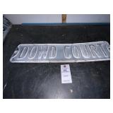 Metal Vintage DOWD COURT Sign