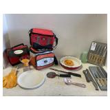 Faberware Knife Set; Ceramic Pie Pan, Coolers,