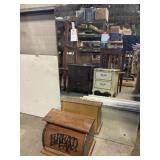 VTG Wall Mount Mirror, Table+Bread Box