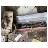 Red Metal Tool Box With Tools