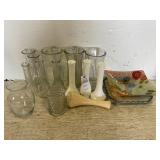 Uniq Vintage Milk Glass Vases & Serving Dishes