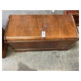 Vintage Wooden Chest With Shelf