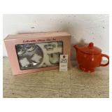 Fiesta Ware Teapot & Collectible China Tea Set