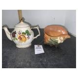 Vintage Art Pottery and Tea Pot