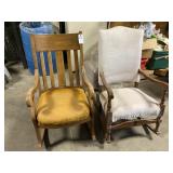 Two Very Nice Wood Rocking Chairs