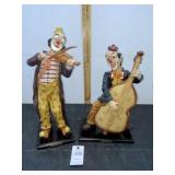 2-VTG FINE ART HANDCRAFTED CLOWNS