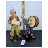 2-VTG FINE ART HANDCRAFTED CLOWNS