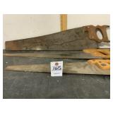 3 HAND SAWS; STANLEY, OAK LEAF, DUNLAP BRANDS