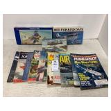 3 Different Model Planes & Plane Magazines