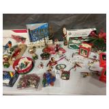 Christmas; VNTG Glass Ornaments, Lights,