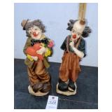 3 VTG Resin Clown Fingurines