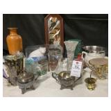 CRYSTAL VASE & VARIOUS HOME DECOR