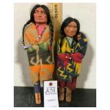 VTG NATIVE AMERICAN DOLLS SET OF 2