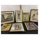 VTG DeGRAZIA COLLECTION FRAMED ART WORK