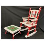 Childs Nebraska Husker Rocking Chair & Activity