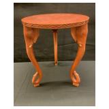 Noble Elephants, Sese Wood Craved End Table