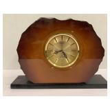 Live Edge Burl Wood Citizen Mantle Clock