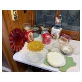 Decorative Dishes, Tins, and Glassware Lot