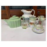 Green Ceramic Teaware and Pitchers