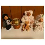 Raises Bear Figures, Snow Globe, and Plush Bears A