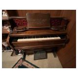 Walnut Pump Organ with Decorative Panels