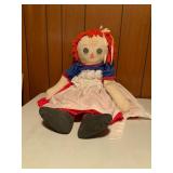 Raggedy Ann Cloth Doll with Apron