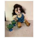 Handcrafted Pantyhose Doll with Accessories
