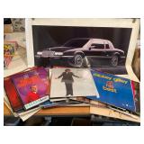 Vinyl Records and Car Poster
