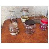 Glass Storage Jars with Decorative Motifs