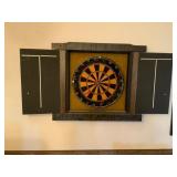 Wall-Mounted Dartboard With Cabinet