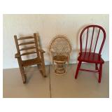 Three Miniature Chairs