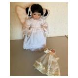Porcelain Angel Doll With Baby Doll