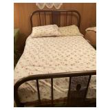 Vintage Full-Size Bed with Metal Frame