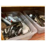 Two Bins of Miscellaneous Plumbing Parts