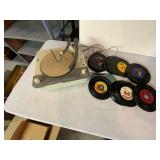 Vintage VM Turntable With Vinyl Records