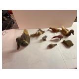 Carved Wooden Bird Figures