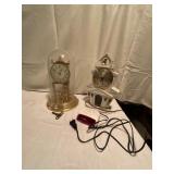 Two Decorative Clocks with Accessories