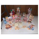 Vintage Paper Cutouts and Wood Figurines