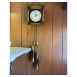 Wall-Mounted West German Pendulum Clock