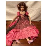 Fabric Doll in Pink Satin Gown