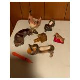 Ceramic and Glass Dachshund Figurines