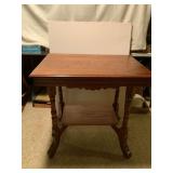 Wood Occasional Table with Lower Shelf