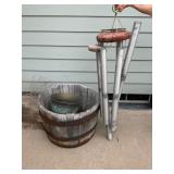 Wooden Barrel and Wind Chime