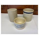 Western Pottery Company Crock and 2 Additional
