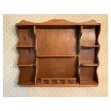 Wall-Mounted Wooden Display Shelf