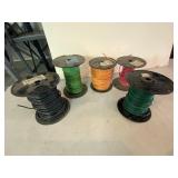 Spools of Electrical Wire in Assorted Colors
